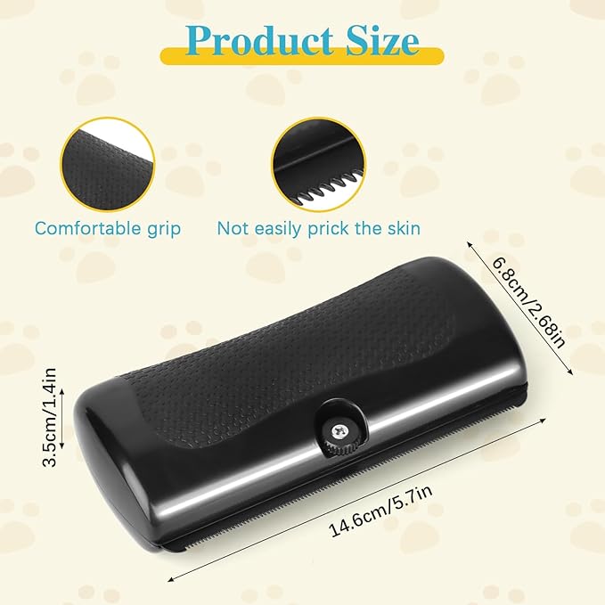 2025 Upgrade Deshedting Dog Brush & Cat Brush - Dog Undercoat Brushs with Comfort Grip, Pet Hair Removal Tool for Shedding - Fits Short Hair Pets (4 Inches)