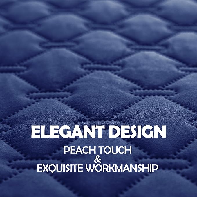 gogobunny 100% Double Sided Waterproof Dog Blanket Soft Pet Bed Cover Reversible Protect Furniture Couch Sofa Car for Puppy Cat Kids (Dark Navy/Light Navy, 30x80 Inch (Pack of 1))