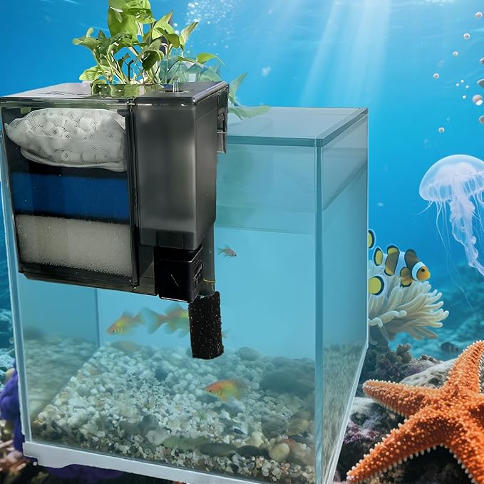 2 Sets of Upgraded Three-Stage Filtration Fish Tank Filter for AquaClear 70 Power Filter, 2 Set of Replacement Maintenance Kit for Fish Tank Filter for 40- to 70-Gallon Aquariums