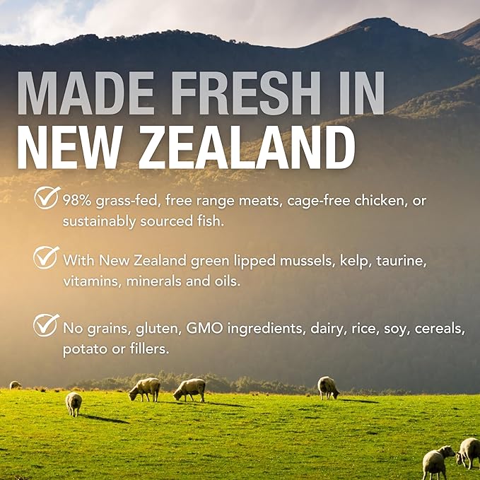 Feline Natural New Zealand Canned Catfood Wet Food, High-Meat, Low-Carb, & Grain Free Cat Food Wet, Chicken and Lamb Feast, 6 oz, Pack of 12