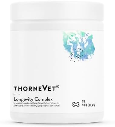 ThorneVet Longevity Supplement for Dogs & Cats - Chewable Formula to Support Healthy Aging, Inflammation Balance, and Cellular Vitality – 90 Soft Chews