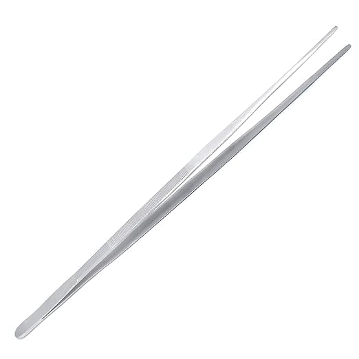 Extra Long Tongs Aquarium Tweezers, Stainless Steel Straight Aquascaping Tweezer for Fish Tank Aquatic Plants, Extra Long Industrial Tweezer : 24" Long