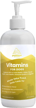 Liquid Multivitamin for Dogs with Probiotics, 8 in 1 Vitamins for Immune Support, Energy & Digestion, High Absorption Liquid Dog Supplement, Made in USA, 16 oz