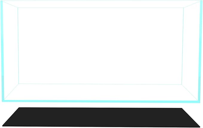 Fzone 48 Gal Rimless Low Iron Fish Tank Nova Clear Ultra-White 45° Mitered Edges Translucent Glass Anata Series Aquarium w/Black Foam Leveling Mat(S90-W45)