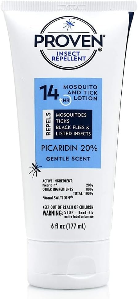 Proven Insect Repellent Lotion, Keep Mosquitoes, Ticks and Flies Off, DEET Alternative Repellent, Up to 14-Hour Protection, Great for Camping or Hiking, 6 Ounce, Gentle Scent Lotion