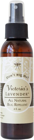 Victoria's Lavender Organic Don’t Bug Me Insect Spray DEET-Free, Made with Plant Based Essential Oils & Aloe Vera - Made in The USA - (1 Pack 4 Fl Oz)