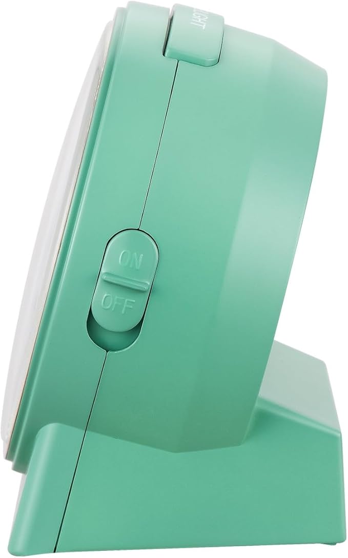 4.3" Retro Analog Alarm Clock, Vintage Decor, No Ticking Silent, Easy to Set, Gradual Rise Alarm, On/Off Switch on Side, Gentle Wake, Snooze, Lighted on Demand, Battery Operated, Retro Green