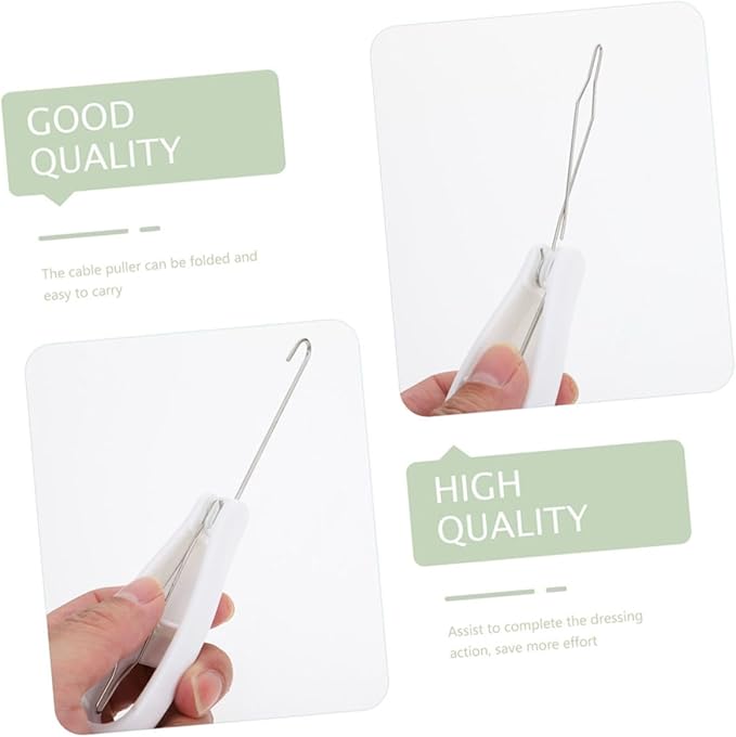 POPETPOP 2pcs Button Hook and Zipper Puller for Clothes Wearing Assistance Grip Handle Dressing Aid Tool for Arthritis and Mobility Convenient Button Fastening Helper for Coat and Shirt