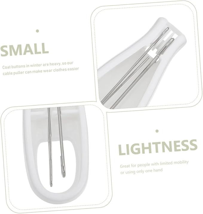 POPETPOP 2pcs Button Hook and Zipper Puller for Clothes Wearing Assistance Grip Handle Dressing Aid Tool for Arthritis and Mobility Convenient Button Fastening Helper for Coat and Shirt