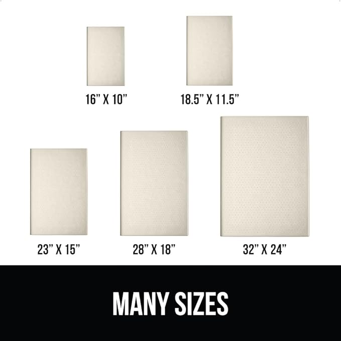 GORILLA GRIP 100% Waterproof Raised Edge BPA Free Silicone Pet Feeding Mat, Dog Cat Food Mats Contain Spills Protects Floors, Placemats for Cats and Dogs Water Bowl, Pets Accessories 16x10, Cream