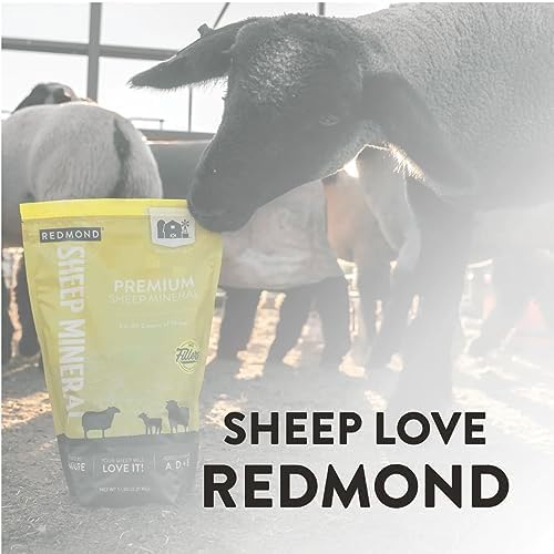 Redmond All Natural Sheep Mineral Supplement - Essential Trace Minerals for Overall Health and Growth Support - 5 lbs