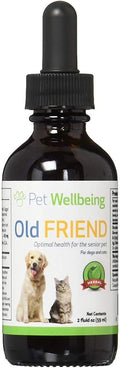 Pet Wellbeing Old Friend for Senior Dogs - Supports Immune System Health, Joint Mobility, Healthy Energy Levels, Alfalfa, Reishi - Veterinarian-Formulated Herbal Supplement 2 oz (59 ml)