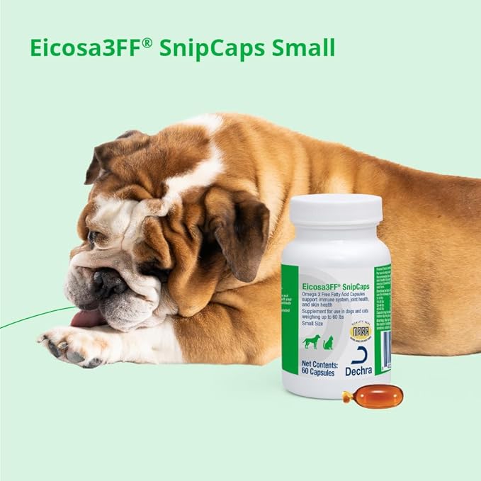 SnipCaps Omega 3 Free Fatty Acid Capsules for Dogs and Cats - Small, 60 ct