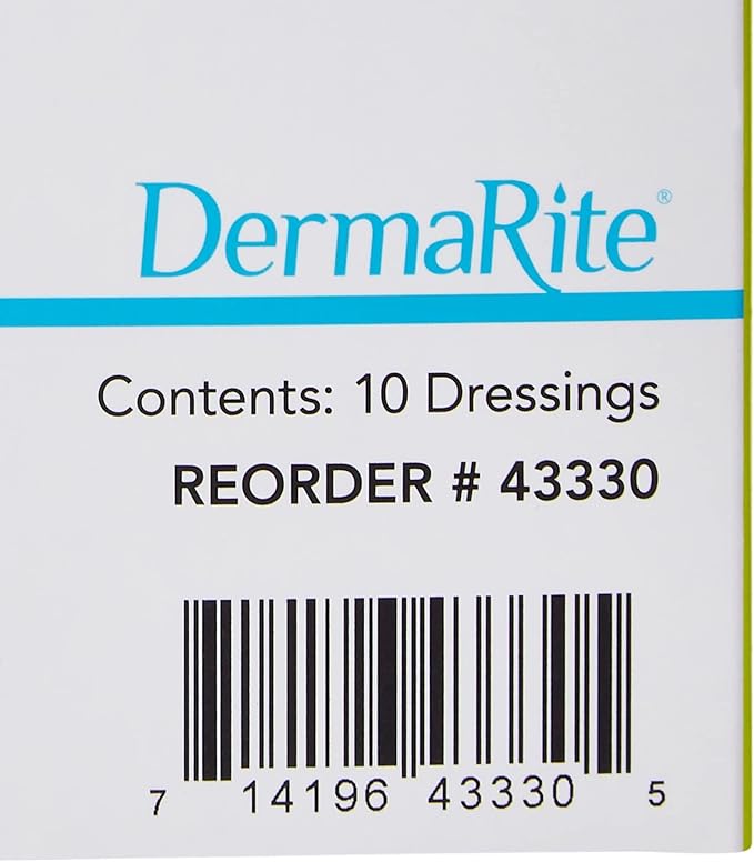 DermaRite's ComfortFoam Border, Foam Wound Dressing - Flexible and Soft Silicone, Self Adhesive, No Natural Rubber Latex - 3 in. x 3 in., 1 Count, 10 Packs, 10 Total