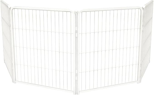 FXW Homeplus Unleashed Indoor Dog Playpen - Stress-Free and Safe Play, Heavy Duty 32 Inch 4 Wire Panels Dog Pen for Puppy and Small Dogs, White│Patented