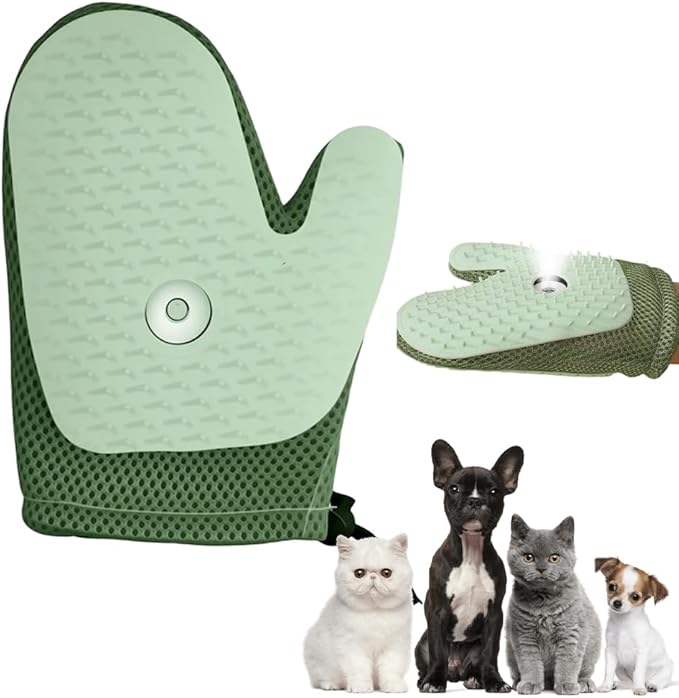 2025 New Pet Hair Removal Glove, Upgrade Electrostatic Pet Grooming Gloves for Cats and Dogs, Efficient Cat Gloves