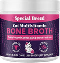 Cat Multivitamin with Grass-Fed Beef Bone Broth – Daily Supplement for Immune, Joint, Skin, Coat & Gut Health – Omega 3s, Lysine, Beta Glucan, Vitamins A-E, C, D – 180 Day Supply – No Fillers
