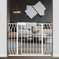 TSAYAWA Extra Wide Baby Gate with Door,38.5-43.3 Inch Walk Through Large Long Child Gates for Stair Doorway - Indoor TSAYAWA Outdoor Safty Gate for Toddler Pet Dog Doggie White