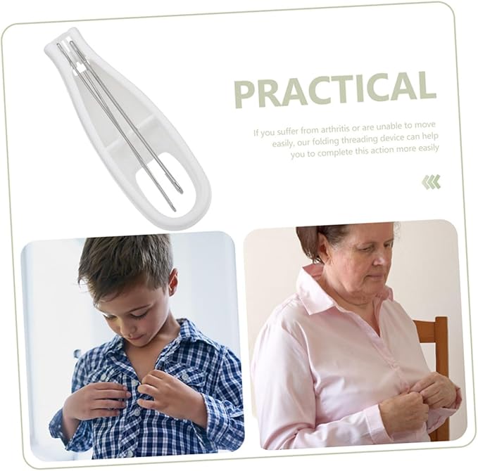 POPETPOP 2pcs Button Hook and Zipper Puller for Clothes Wearing Assistance Grip Handle Dressing Aid Tool for Arthritis and Mobility Convenient Button Fastening Helper for Coat and Shirt