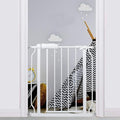 Narrow Baby Gate 24.02-29.13 Inch Wide Stairs Tension Pet Dog Gates Indoor for Doorways No Drilling Pressure Mounted Metal Pet Gates for Kids