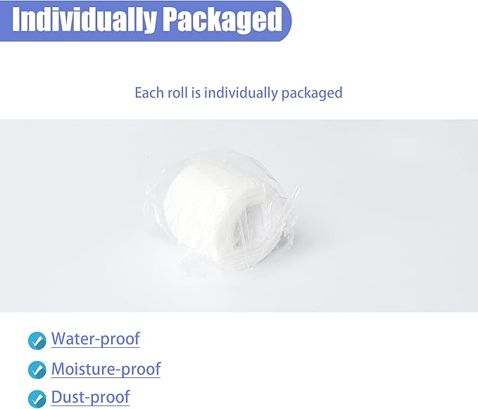 9 Pack 2" x 5 Yards Self Adhesive Bandage Wrap Self Stick Wrap for Ankle, Wrist, Finger, Sports, Breathable Cohesive Vet Tape for Pets (White)