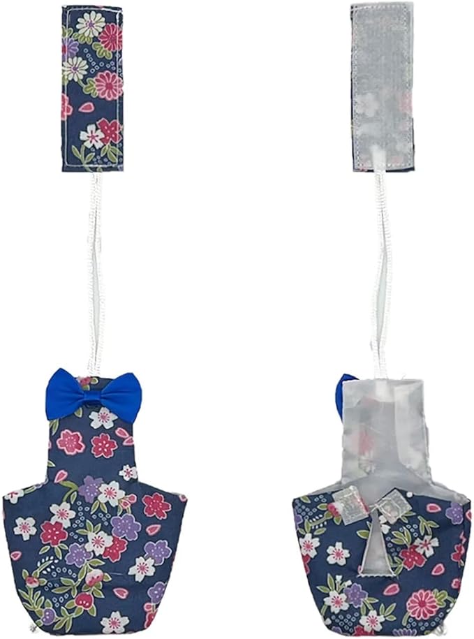 2 PCS Floral Bird Diaper Nappy Clothes Reusable Washable Cloth Blue&Green for Parrot Macaw Budgies Parakeet