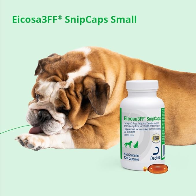 SnipCaps Omega 3 Free Fatty Acid Capsules for Dogs and Cats - Small, 120 ct