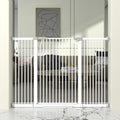41" Extra Tall Cat Gate for Doorway, 54.8-57.4'' Metal Pet Baby Safe Gate, Extra Wide Pressure Mounted Child Door with Expansion Kit, No Drilling Cat Fence Indoor, No Climb Baby Proof Gate, White