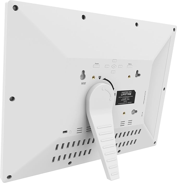 【New 2025】 Dementia Clock Large Clock for Seniors, Digital Clock with Custom Alarms, Clock with Day & Date for Elderly, Large Number Digital Clock White Extra Large