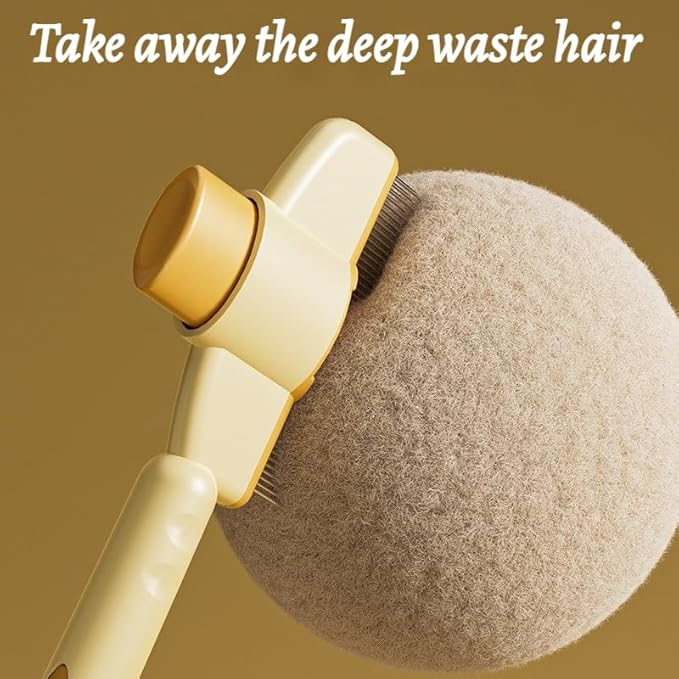 2 Pcs Brush for Cats, brush Cat Comb, Avatore brushs-Removes Fur & Relieves Pain, Upgrade Dog and Cat Hair Removal with Release Button, Multi-function Grooming Brushs for Short&Long Cats