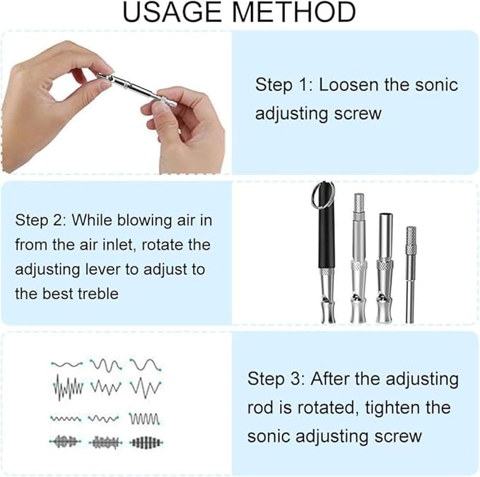 2 Pack Ultrasonic Dog Whistles - Stop Dog Barking, Professional Silent Recall Training Whistle, Ultra-Wide Frequency for All Dog Breeds