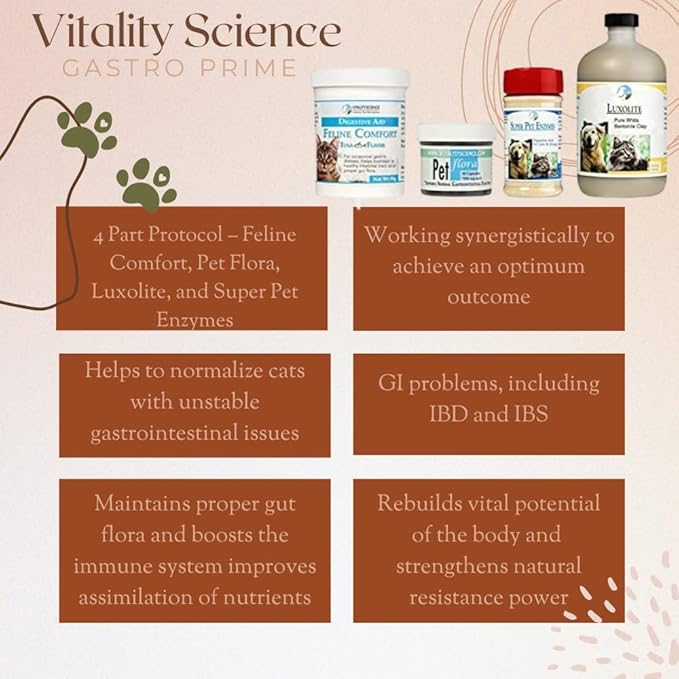 Gastro Prime Combo for Cats | Supports Normal GI Function and Improves Nutrient Assimilation