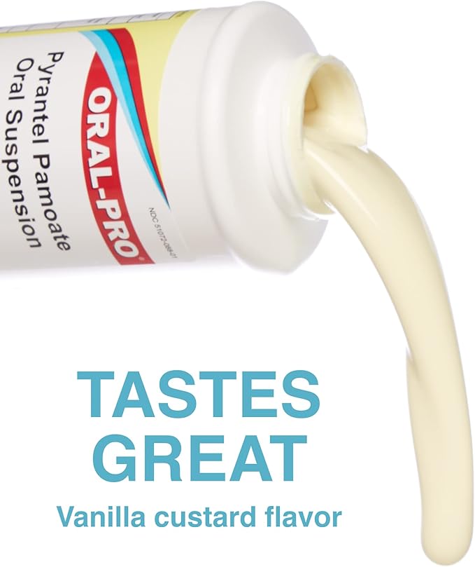 Aurora 50Mg/Ml Oral Pro Pyrantel Pamoate Oral Suspension, 16 Ounce, Vanilla Flavor