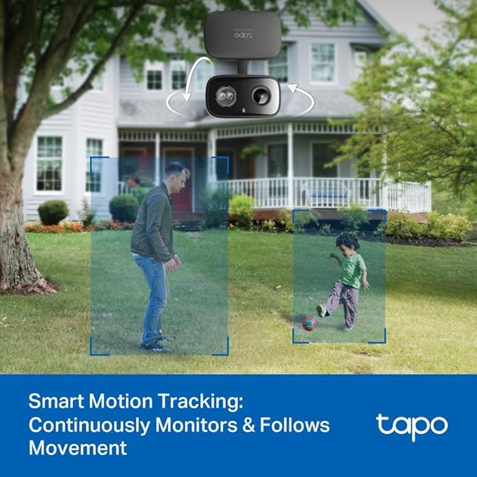 Tapo 2K 3MP Pan/Tilt Indoor/Outdoor Security Camera, Free Person/Baby Cry Detect & Track, 360° Pan, Color Night Vision, SD/Cloud Storage, Works w/Alexa & Google Home, HybridCam 360, Black (2-Pack)
