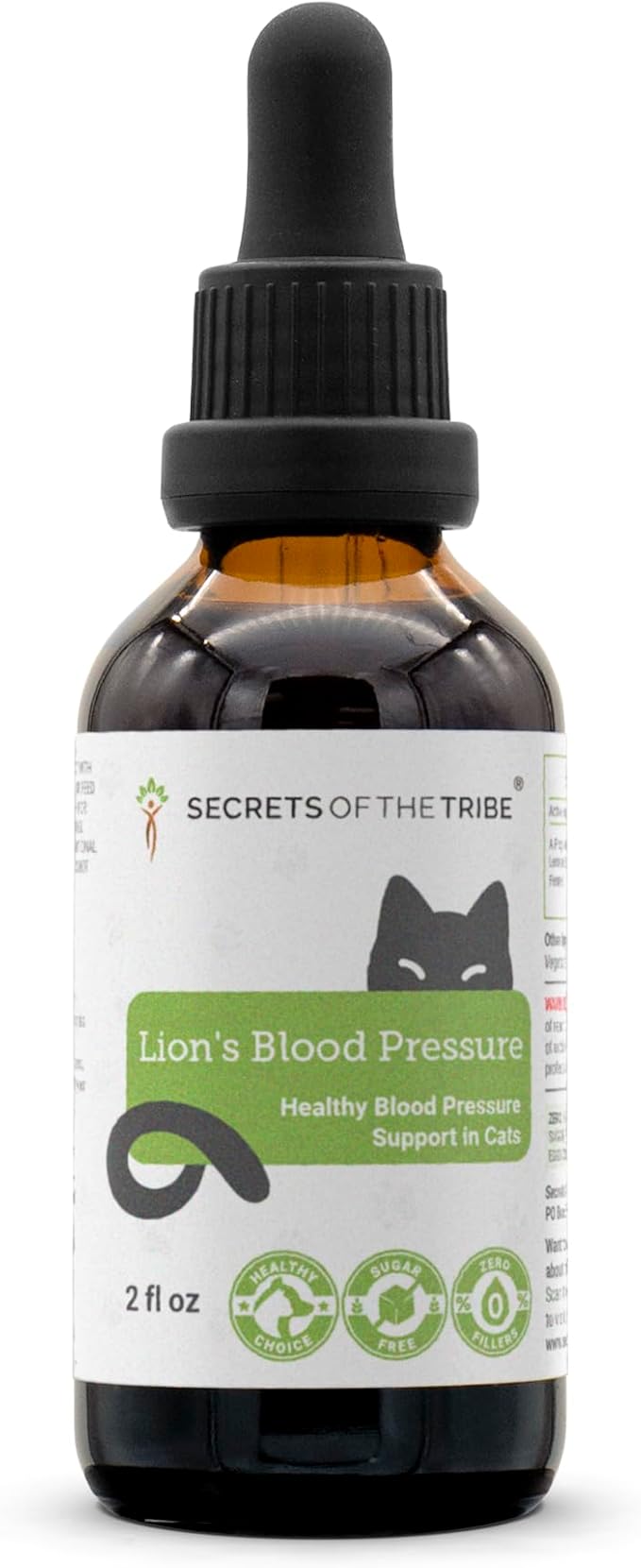 Lion's Blood Pressure | Natural Herbal Dietary Supplement for Cats | Healthy Blood Pressure Support in Cats | Alcohol-Free Extract, Dandelion Root, Lemon Balm, Calendula, Lavender, Fennel 2 oz