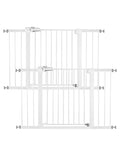 Babelio Baby Gate, 29-48 Inch Auto Close Pet Gate, Easy Install Pressure-Mounted Safety Gate, Extra Wide Pet Gate for Stairs and Doorways, 2 Pack White