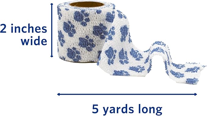 PetFlex Paw Pack – Flexible Self-Adhering Elastic Bandage for Wound Care – First Aid Wrap for Small Animals Like Dogs, Cats, and Other Pets - 2 inch, 2 Rolls