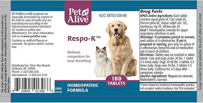 PetAlive Respo-K Tablets 2 Pack