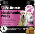 Multivitamin Puppy Treats - Essential Dog Supplements & Vitamins for Learning and Cognitive Development- Probiotics, Omega Fish Oil for Health, Heart & Immunity - Dog Health Supplies