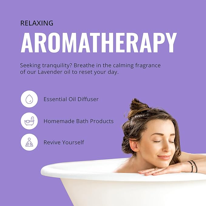 Lavender Essential Oil 16 oz Bottle for Diffusers, Candles, & Home – Aromatherapy Oil 1 Pack