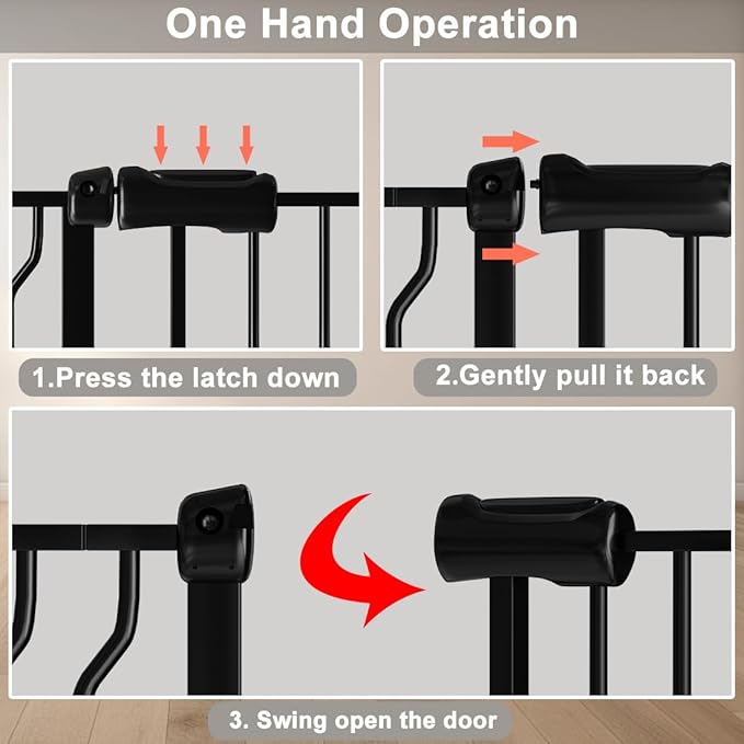 Fairy Baby Safety Gate 4.72 inch Extension for Walk Through Baby Gate Auto Close Child Safety Gates Extension Black