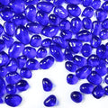 0.88LB Deep Blue Fish Tank Gravel Aquarium Glass Stones Sea Glass Pebbles Aquarium Gravel Rocks Fish Tank Rocks, Beads Pebbles Rock Sand Glass Gems Stones for Vase Filler Fish Turtle Tank Decoration