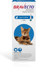 BRAVECTO Topical Solution for Cats, Flea & Tick, 12 Week Supply, >6.2-13.8 lbs., Blue Box