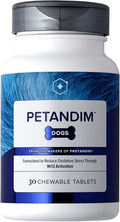 Petandim Dog Vitamins (30 Chewable Tablets), Antioxidants Reduce Oxidative Stress, Joint Supplement for Dogs, Skin and Coat Supplement, Omega-3 & Collagen for Dogs, Chicken + Bacon Flavor