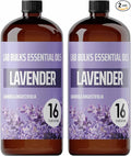 (2-Pack) Lavender Essential Oil for Diffusers, Candles, Hair, Spray, Home – 16 oz Bulk