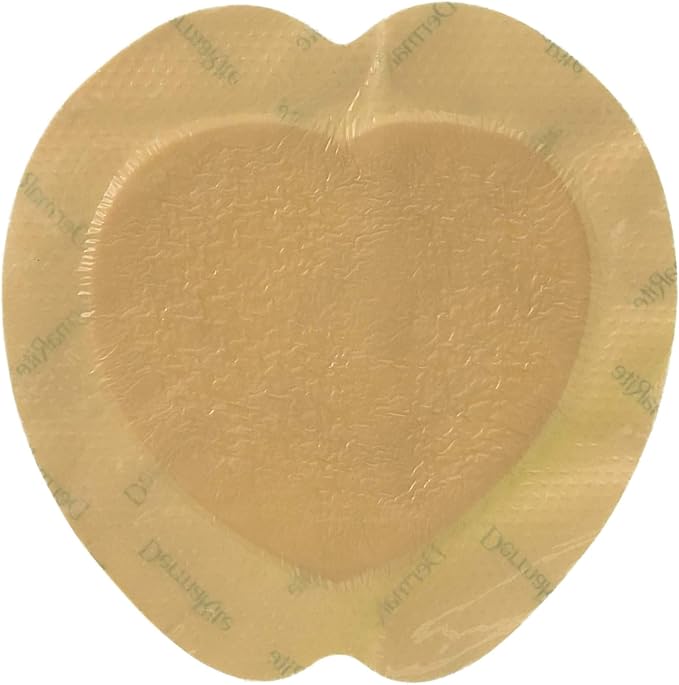 DermaRite ComfortFoam Border, Foam Wound Dressing - Flexible and Soft Silicone, Self Adhesive, No Natural Rubber Latex - 7-1/5 in. x 7-1/5 in., 1 Count, 5 Packs, 5 Total