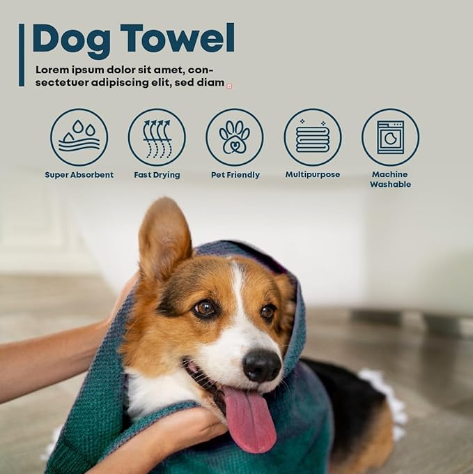 Extra Large Dog Towel Soft Absorbent Bath Pet Towels for Drying Dogs, Elastic Terry Microfiber Soft Towel, Machine Washable, Quick Dry, Multipurpose (L, XL, 2XL) (Red, XL)