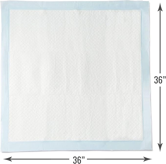 DMI Extra Large 36" x 36", 50 Count, Ultra Protective Incontinence Bed Pads for Women and Men, Elderly, Kids Bed Wetting, Absorbent Chucks, Furniture Protection, FSA/HSA