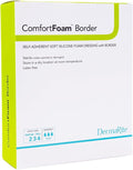 DermaRite's ComfortFoam Border, Foam Wound Dressing - Flexible and Soft Silicone (6 X 8 Inch (5 Count))