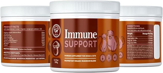 Immune Support Powder Food Topper, Large 6.35oz, Proprietary Organic Mushroom Blend, 300g